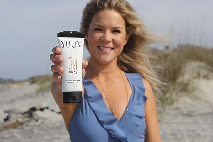 YouV Mineral Sunscreen SPF 30 with UV Detection Light – Zinc Oxide Broad Spectrum Protection – See Sunscreen Coverage to Avoid Missed Spots – Reef Safe, Kid Friendly