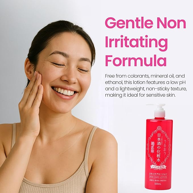 Kikumasamune 2-in-1 Hydrating Facial Toner + Natural Face Toner for Women, Full Body Lotion for Men with Fermented Rice & Sake, Ceramides & Amino Acids, Japanese Skincare Rice Toner 16.9 Fl Oz FIRM