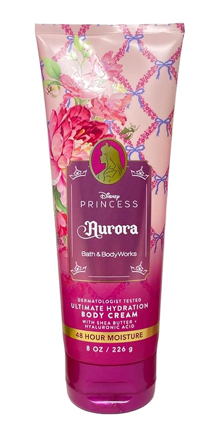 Bath & Body Works Limited Edition Princess Collection Aurora 2 Ultimate Hydration Body Creams with a Wild Jasmine Bar Soap