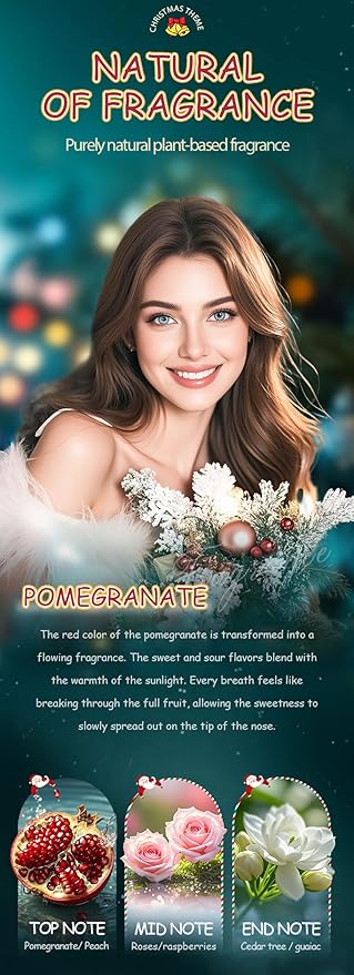 Christmas Skincare Kit Gift 6 Pcs with Facial Cleanser, Sleeping Mask, Lotion, Face Cream, Eye Cream, Toner Moisturizing & Nourishing Skin For Women Teen Girls Pomegranate Extract (Pomegranate)