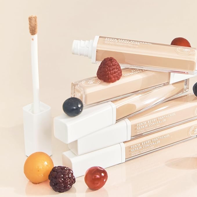 HEVEBLUE Penta Berry Panthenol Repair Concealer 13 IVORY - Lightweight, Full Coverage Dark Circles, Acne&Blemishes, Vegan, Sensitive Skin, K-Beauty, Korean Makeup, Non-clogging Pores, Hypoallergenic