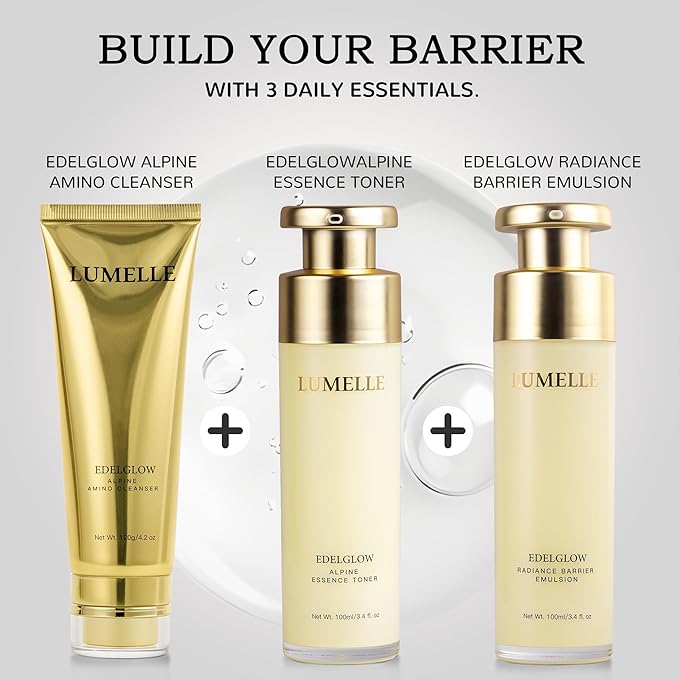 LUMELLE Hydrating Essence Toner with Natural Edelweiss - Intense Hydration & Skin Barrier Repair for Glowing Face Skin Care-100ml/3.4 fl. oz