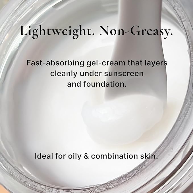 Born to Glow Face Moisturizer, Makeup Prep Gel-Cream, Fragrance-Free, Vegan Phyto Mucin + Ceramides + Peptides, 2.36 fl oz