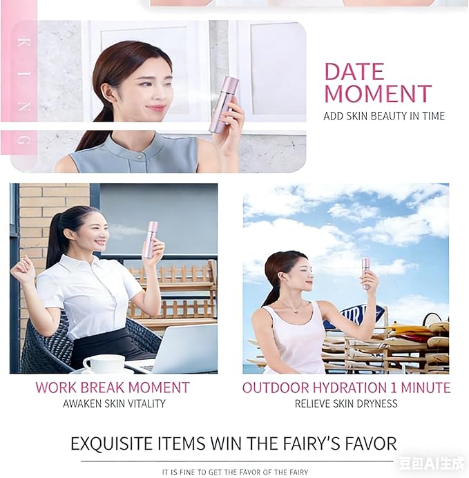 Portable Nano Mist Facial Sprayer, Handheld Facial Hydration Device for Serum & Toner Infusion, Makeup Setting & Daily Moisturizing, Travel-Friendly Face Humidifier