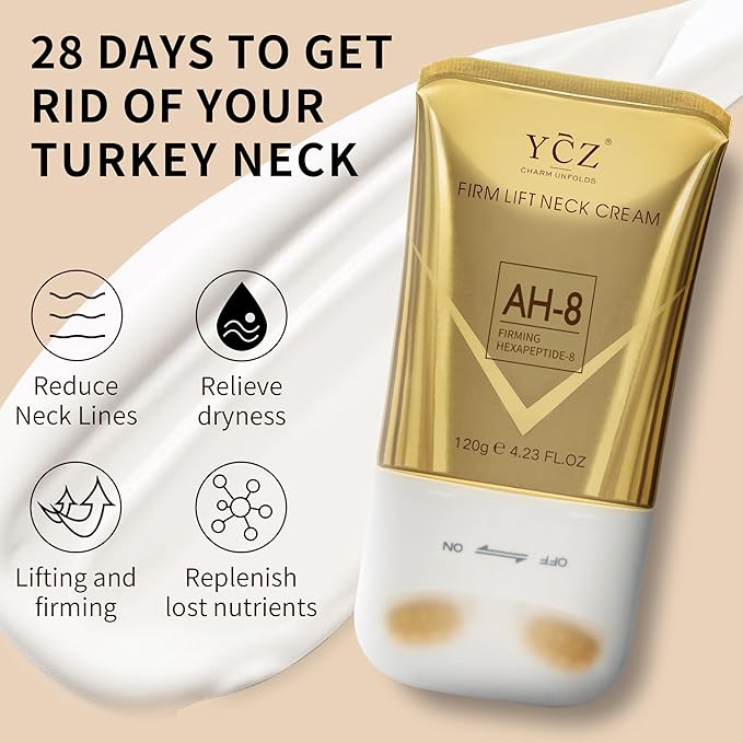 Ycz AH-8 Neck Firming Cream with Roller for Crepey Skin Body Care Comfort, Moisturizing, Anti-Aging Neck Cream with Peptide, Collagen, Smooths Wrinkles & Fine Lines Skin Care Skin Repair(Pack of 2)