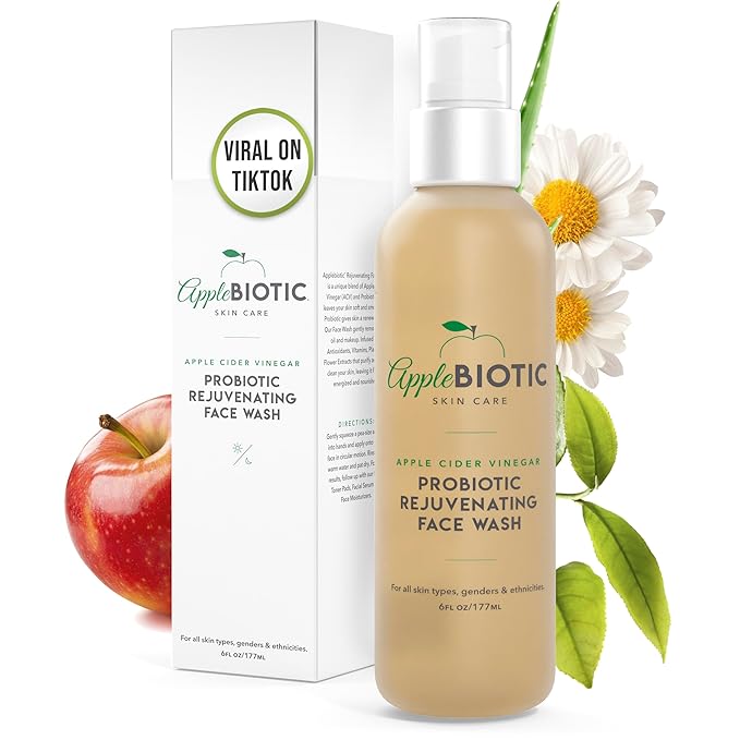 AppleBiotic ACV Face Wash, Toner Bundle - Cleanse, Tone, Brighten