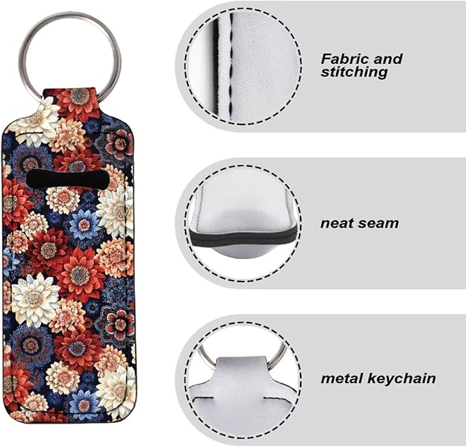 Pensura Chapstick Holder Keychain Fashion 5 Pcs Car Keychain Holder Portable Chapstick Holder Keep from Scratched and Dust