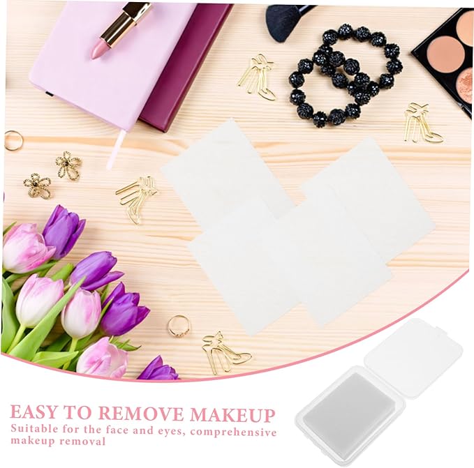 SAFIGLE 80pcs Ultrathin Silk Cotton Pads Makeup Remover Toner Cotton Rounds No Lint for Face Eyes
