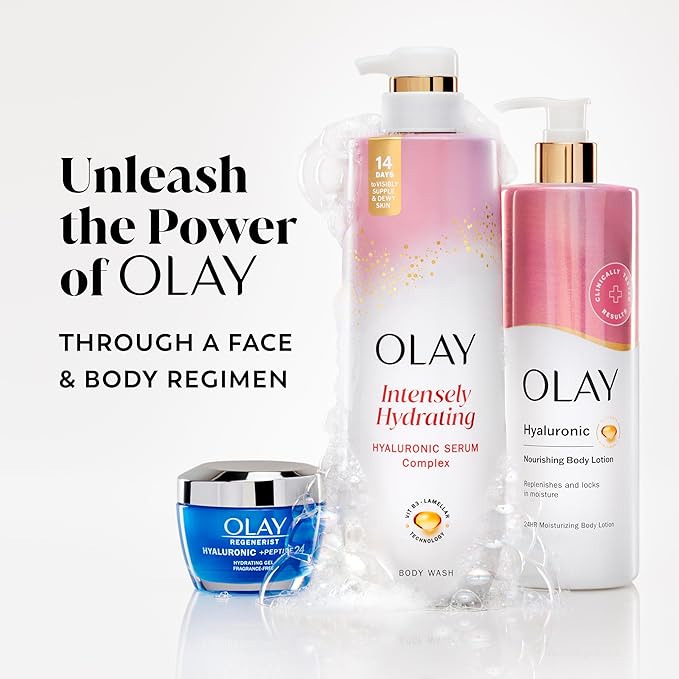 Olay Body Wash for Women, Elasticity Boosting, Collagen Peptide Serum Complex, Renews Moisture, Free of Parabens & Phthalates, Vitamin B3 Lameller Technology, For All Skin Types, 26 fl oz (Pack of 2)