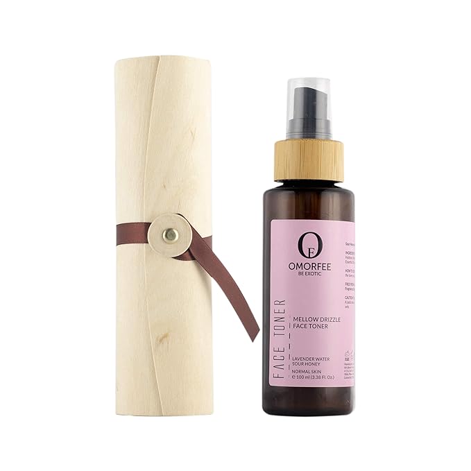 OMORFEE Organic Mellow Drizzle Face Toner | Face Toner For Dry Skin | Lavender Floral Water, Sour Honey, Apple Cider, Cucumber, Aloe Vera | 100 ml / 3.38 Fl. Oz.