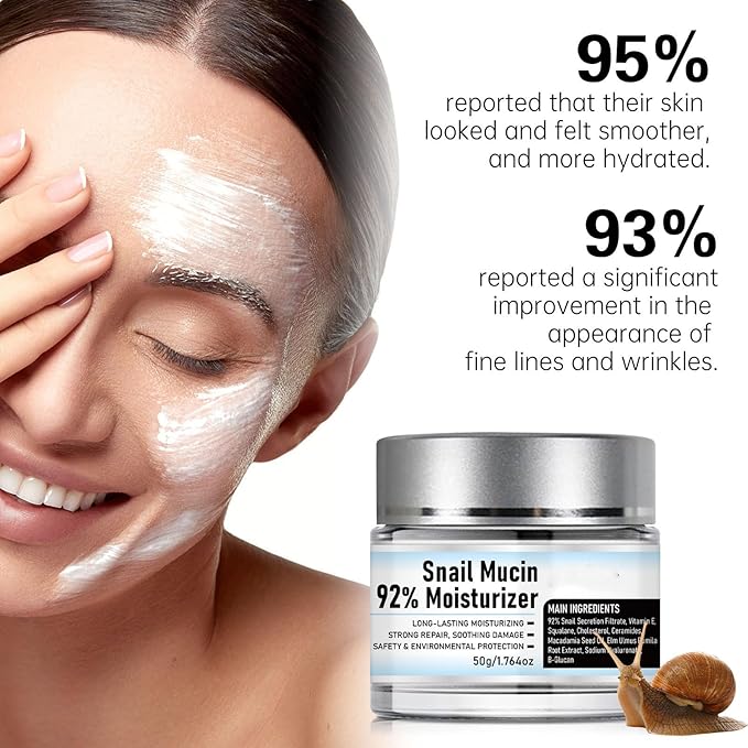Snail Mucin 92% Moisturizer Daily Face Gel Cream, Crema de Baba de Caracol Original, Snail Secretion Filtrate Nourishing Cream, Moisturizer Face Cream Snail Mucin (2)