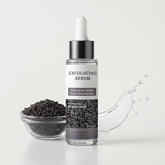 Peel Shot Glow Rice Ampoule Duo – Peel Shot Serums with Black Rice Extract, BHA, Niacinamide & Hyaluronic Acid – Exfoliating, Moisturizing, Blackhead Remover & Pore Refining