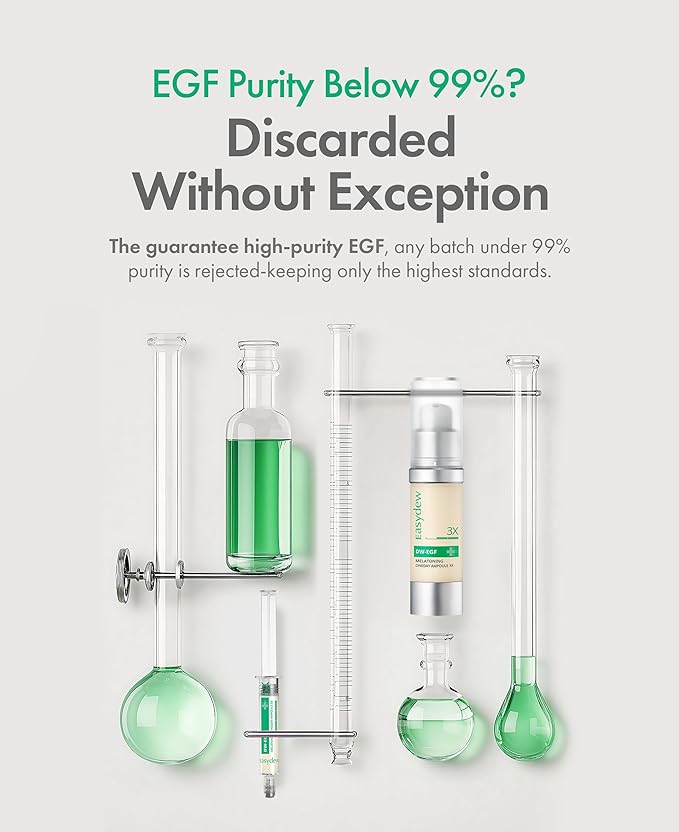 Easydew DW-EGF Melatoning Ampoule 5X - Hydrating Dark Spot Serum with Niacinamide & Glutathione for Uneven Skin - Fast Absorbing Day & Night Ampoule Korean Skin Care (Pump 0.27 fl oz, EGF 5X)