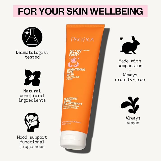 Pacifica, Face Wash Brightening Glow Baby, 1.4 Fl Oz