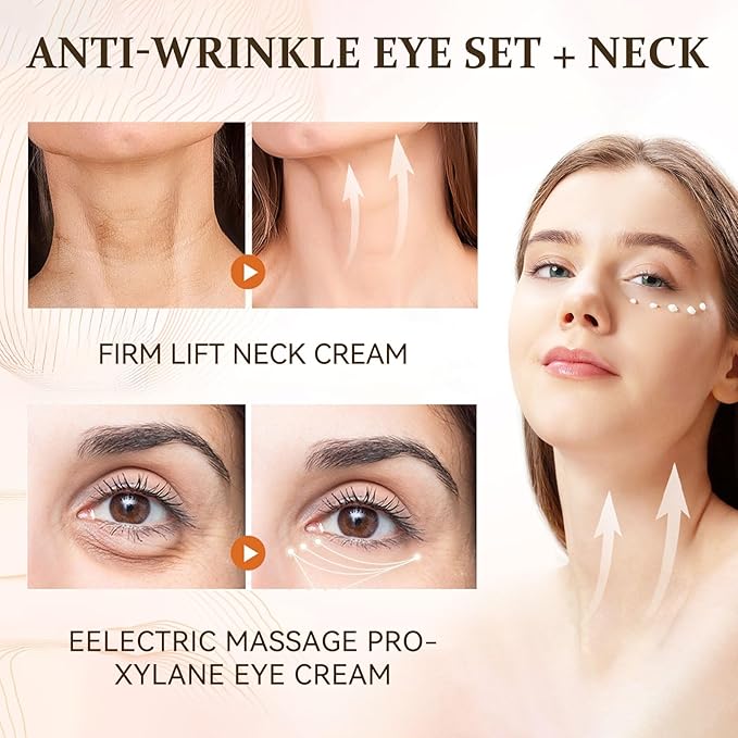 Ycz Neck-Eye Care Set - 5.99 Fl Oz Anti-Aging & Firming Treatment for Eye & Neck, Deep Moisturizing Formula with Revitalizing Ingredients | Suitable for All Skin Types A Gift Made for Family