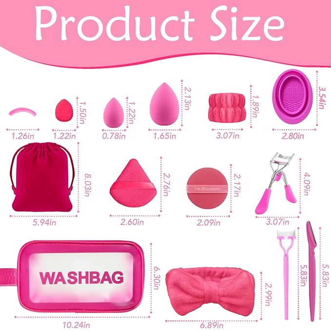 Makeup Brush Set, 43Pcs Makeup Tool Set Premium Synthetic Foundation Concealers Powder Eye Shadows Makeup Brushes Kit for for Beginner Professional, Rose Pink