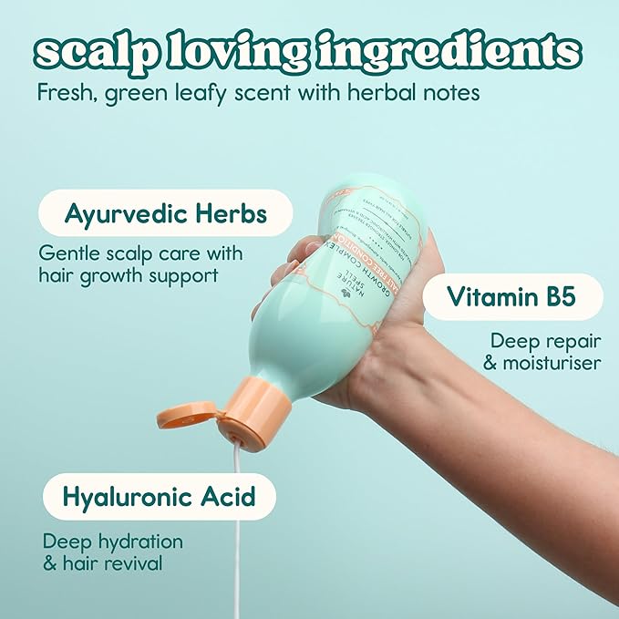 Nature Spell Hair Growth Complex Conditioner, Sulfate & Paraben Free, Nourishing & Strengthening, Infused with Hyaluronic Acid & Vitamin B5, For All Hair Types, Vegan, 10.14 fl oz