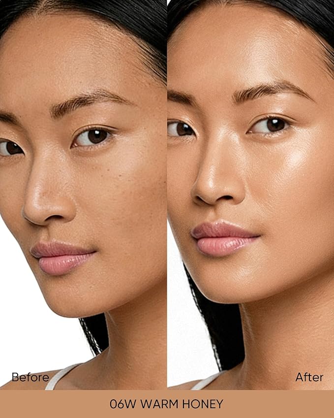 Pink Glow Cushion Foundation #06W Warm Honey| Medium Coverage, Natural Glow Finish, Moisturizing for Dry Skin, Lightweight, Long-Lasting & Oxidation-Resistant