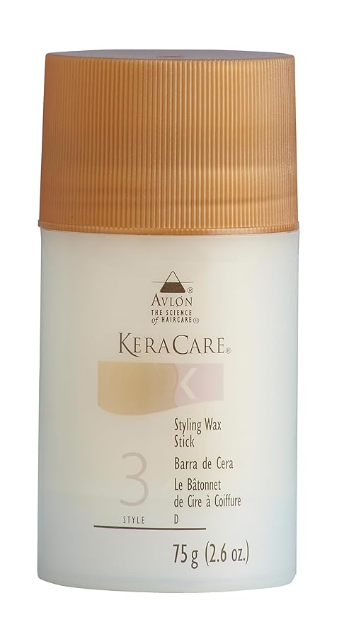 KeraCare Hair Wax Stick - 2.6 oz - For Slick Back Buns and Slick Back Ponytails - Flyaway Hair Tamer - Frizz Control - with Castor Seed Oil - For All Hair Types