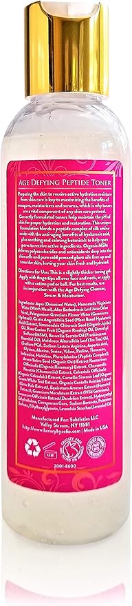 Age Defying Organic Face Toner | Reduce Signs of Aging | Balance Your Skins pH | Firm & Tone Your Skin