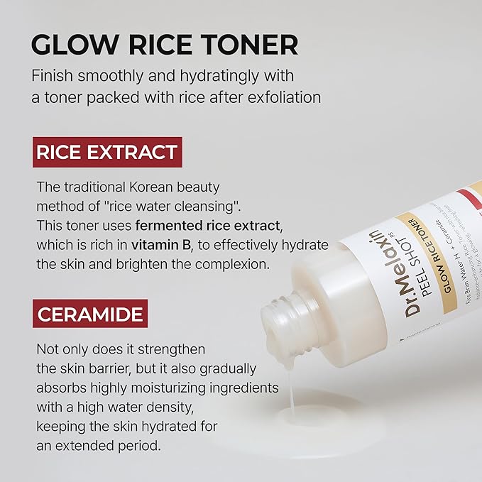 Dr.Melaxin peel shot care set black rice peeling white rice peel shot toner korean skin care cosmetics