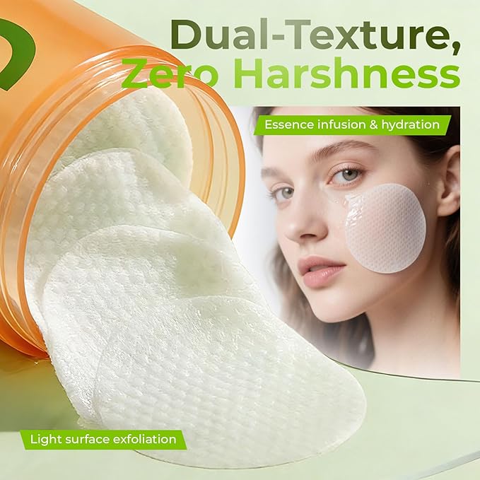 Korean Toner Pads for Face – Dark Spot Care Toning Pads with Snail Mucin, Niacinamide & Centella, Sensitive Skin, 100 Count