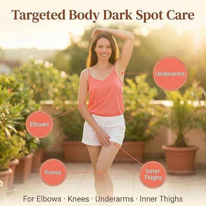 Dark Spot Remover for Body, Lightweight Fast-Absorbing Cream for Uneven Skin Tone, Dark Spot Corrector for Elbows, Knees, Underarms & Inner Thighs, 1.76 Fl Oz