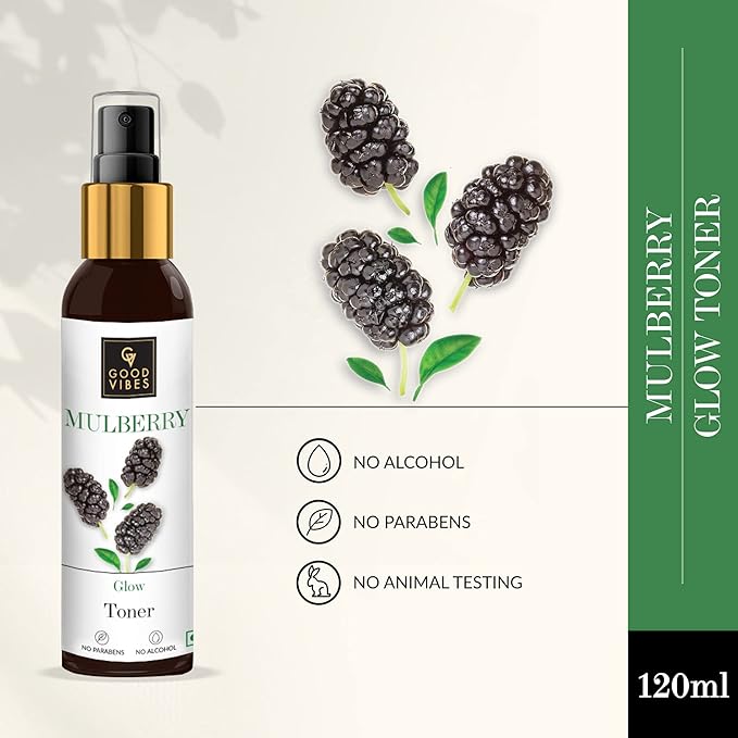 Good Vibes Mulberry Toner - 120 ml - Maintains Skin Elasticity and Keeps Complexion Healthy and Refreshed