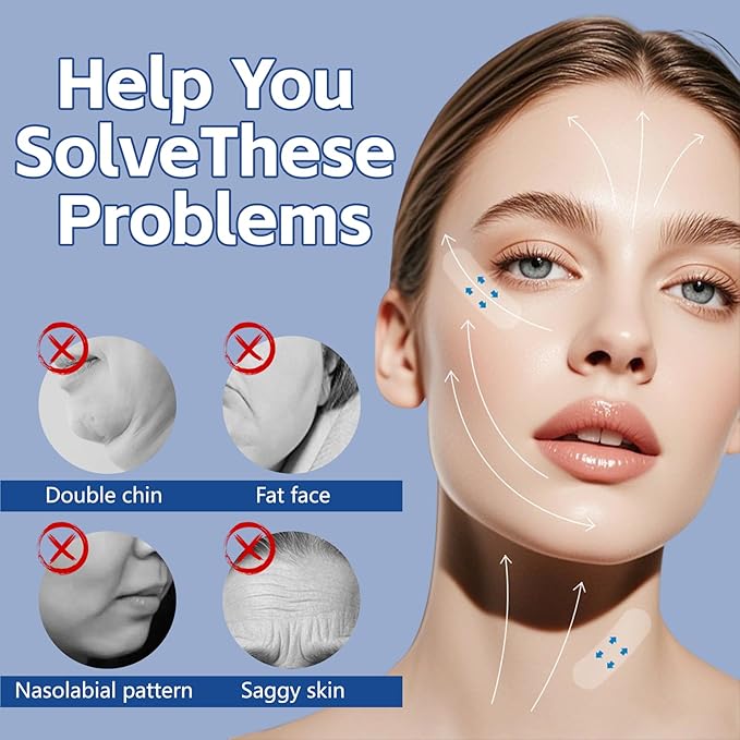 Face Lift Tape,128Pcs Face Lift Tape Invisible,Face Tapes for Lifting Sagging Skin,Instant Facelift Tapes for Women,Conceals Double Chin and Wrinkles for A Perfectly V-Shaped Face