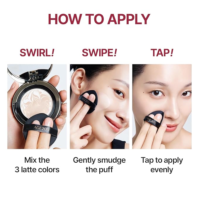 [Vegan] AGE20'S Signature Essence Pact | Pack of 1 | 33W WARM HAZELNUT | Korean Cushion Foundation | Cream Foundation, Dewy & Glow Finish, Natural Coverage, SPF 50+