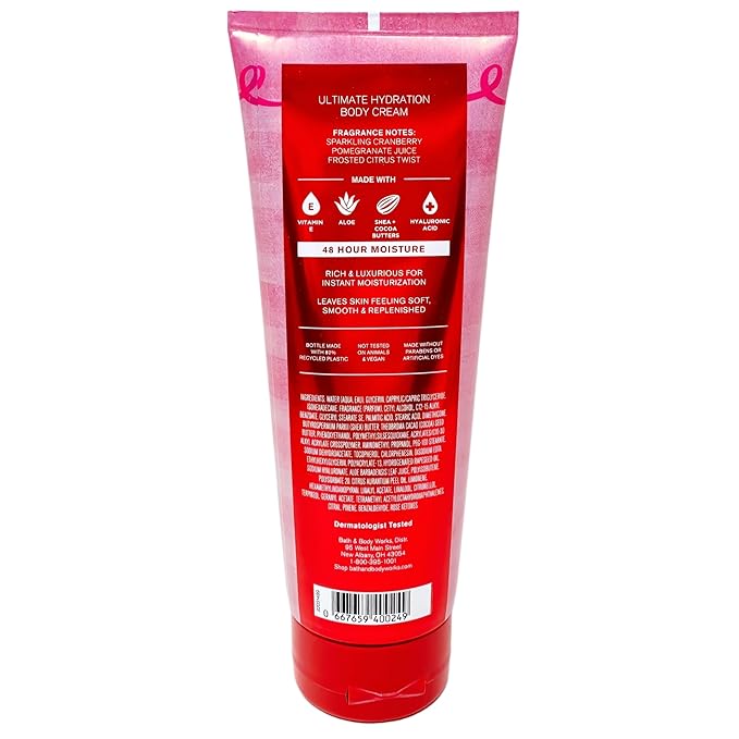Bath & Body Works Mrs. Claus' Cocktail 3 Piece Gift Set - Body Cream, Fragrance Mist and Body Wash - with a Himalayan Salts Springs Bar Soap - Full Size