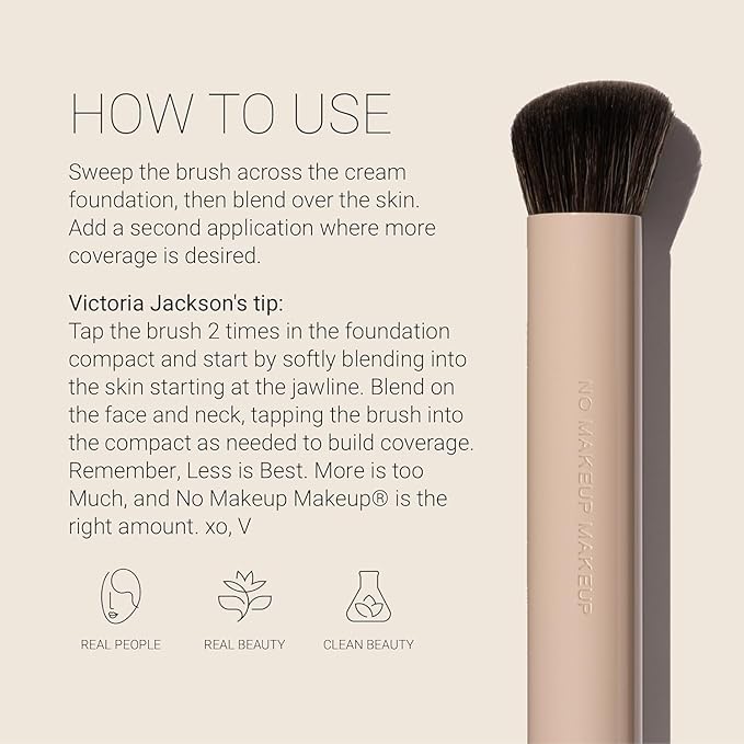 No Makeup Makeup Blush Brush, Angled Design with Soft, Dense Bristles for Effortless Application and a Flawless Finish, Pairs Perfectly with Blush & Lip Color, Synthetic Materials, Cruelty Free