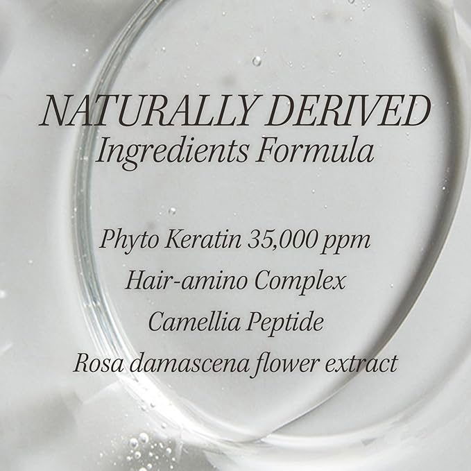 Keratin Treatment - Korean Hair Care for Smoothness, Elasticity | Deep Conditioning, Taming Flyaways | Silk Finish | with Camellia peptides | For All Types (Black Tea & Fig Scent, 6.76 Fl Oz)