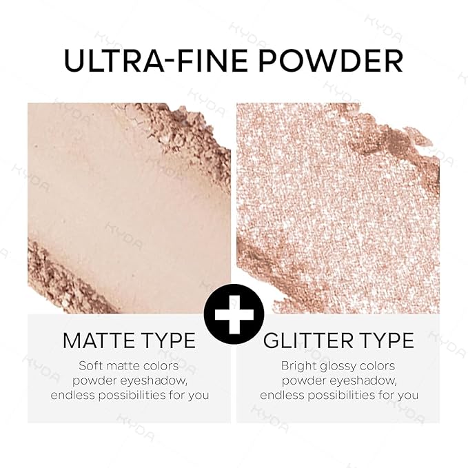 KYDA Beige Brown Matte Single Eyeshadow, Matte Nude Brown Eyeshadow Compact, Ultra-fine Lightweight, Crease-proof High Pigmented Formula, Korean Mini Eyes Makeup, Milk Tea