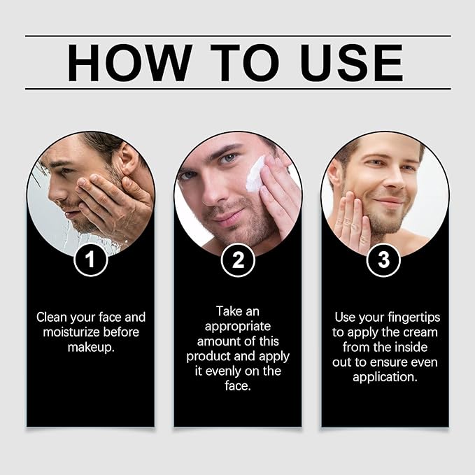 Men's Bare Face Cream, 2025 Light Makeup Concealer for Skin Imperfections, Hydrating and Moisturizing Lazy Beauty Face Cream 50g
