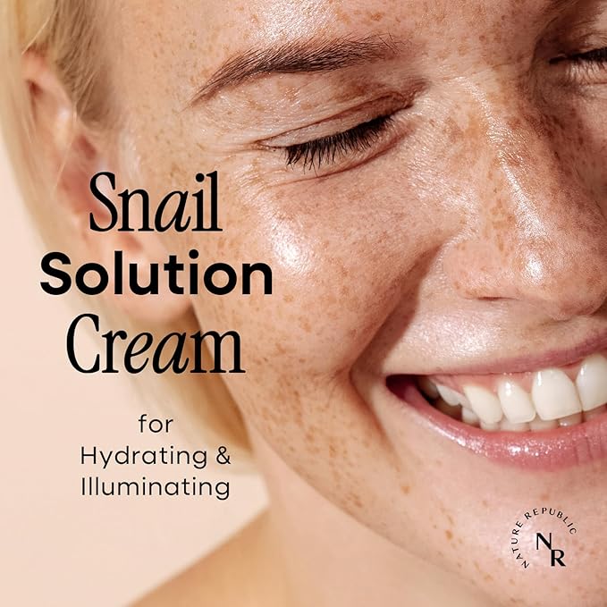 Nature Republic Snail Mucin Cream – Hydrating Korean Moisturizer for Repair & Glow, K-Beauty Skincare, Anti-Aging Facial Cream, 52mL / 1.75 Fl.Oz