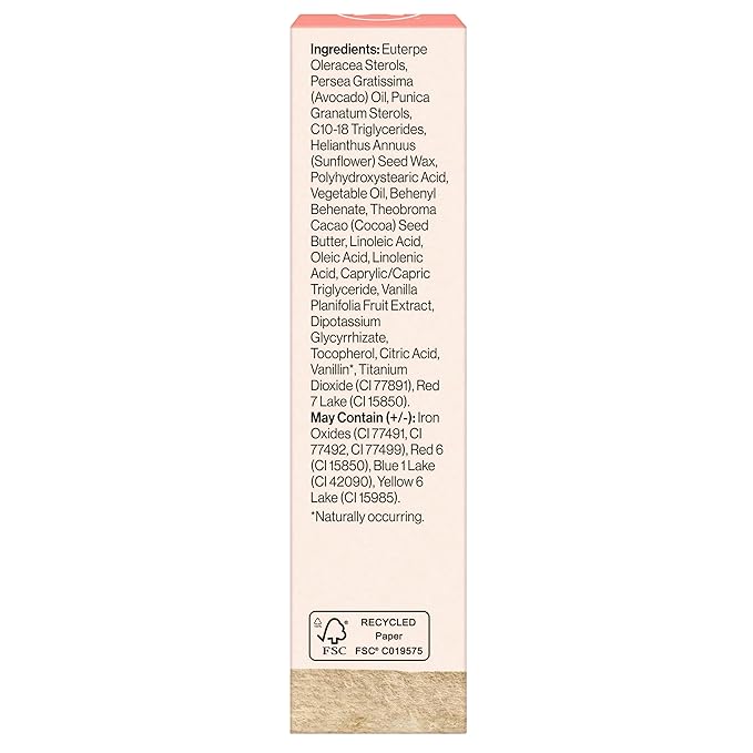 Honest Beauty Moisturizing Vegan Tinted Lip Balm, Antioxidant-Rich, Acai Extracts Avocado Oil, Paraben and Cruelty-Free, Plum Drop
