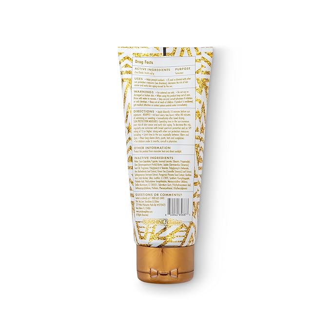 Sunshine & Glitter | ALL THE SPARKLE | Biodegradable GLITTER & MINERAL SHIMMER SUNSCREEN SPF 30 | 100% MINERAL ZINC OXIDE | REEF FRIENDLY | Water Resistant | TSA APPROVED TRAVEL READY 3.4 Oz