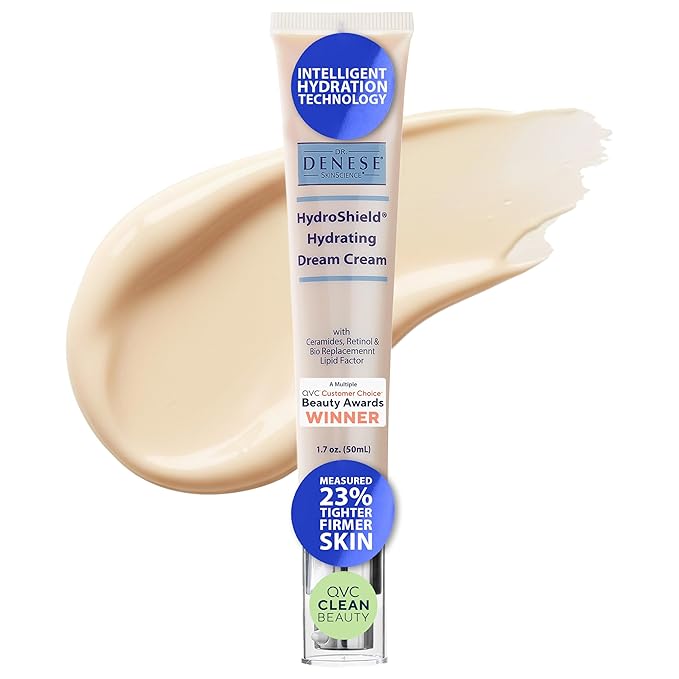 Dr. Denese HydroShield Dream Cream 1.7 oz – Advanced Moisturizer with Ceramides, Retinol and Peptides for Smooth Radiant Skin, Improved Elasticity and Deep Hydration – Doctor Developed, Cruelty Free