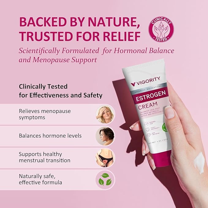 Vigority Menopause Comfort & Radiance Duo – Face Revitalizing Cream & Botanical Estrogen Comfort Cream – Daily Care for Mature Skin Hydration, Firmness & Overall Comfort During Midlife