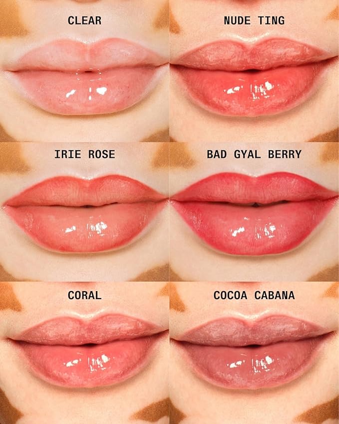 Cay Skin Isle Lip Balm SPF 30 – High Shine, Hydrating + Sheer Lip Gloss in Vanilla Brown Sugar Flavor – Formulated with Natural Ingredients for All Skin Tones – 3-Pack, Rose, Berry, Clear, 1.05 oz
