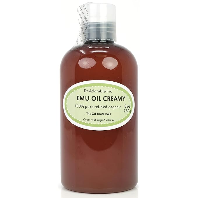 Dr Adorable - 8 oz - Creamy Emu Oil - 100% Pure Natural Organic