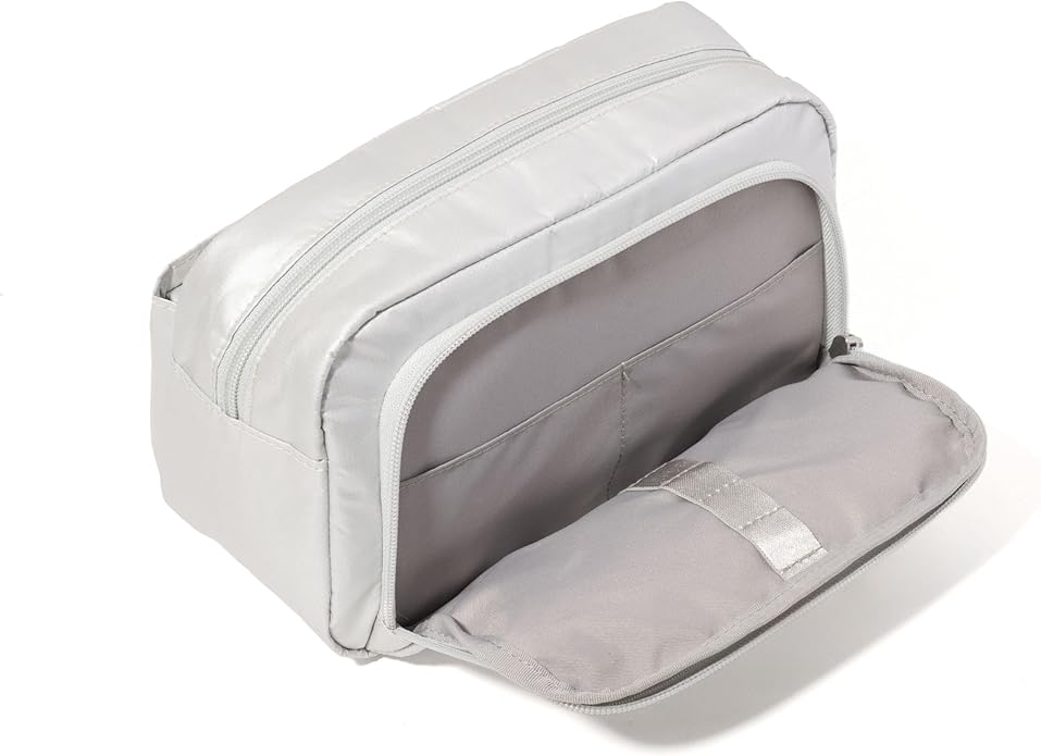 Pocket Cosmetic with Brush Organization - Lightweight 9.4”x5.5”x3.5” Makeup Bag - Travel Essentials Makeup Organizer