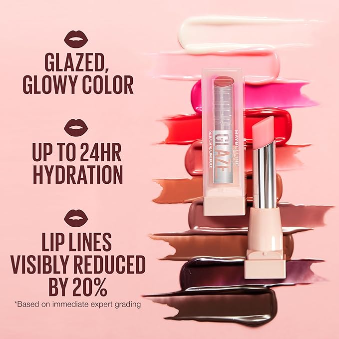 MAYBELLINE Lifter Glaze Oil Balm with Hyaluronic Acid and Hydrating Oil Blend, Lip Balm with 24HRs of Smooth, Moisturizing Shine, Espresso Kiss (Sheer Deep Brown Nude)