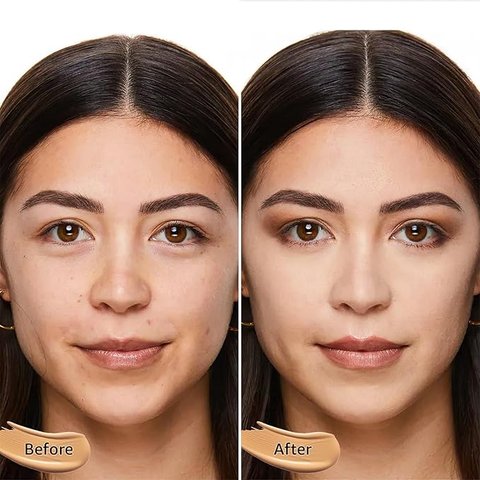 Air Cushion CC Cream Foundation - Mushroom Head BB Cream Concealer Makeup Base Moisturizing & Long-Lasting for All Skin Types and Even Color Correcting (Natural)