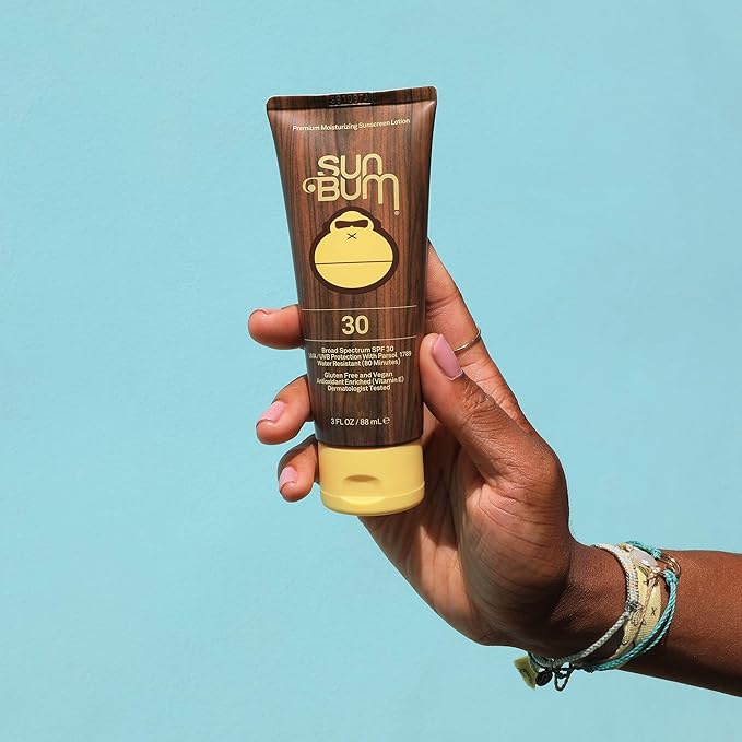 Sun Bum Original SPF 30 Sunscreen Body Lotion - Broad Spectrum Moisturizing Sunscreen with Vitamin E - Hawaii 104 Act Compliant (Made without Octinoxate & Oxybenzone) - Travel Size - 3 oz