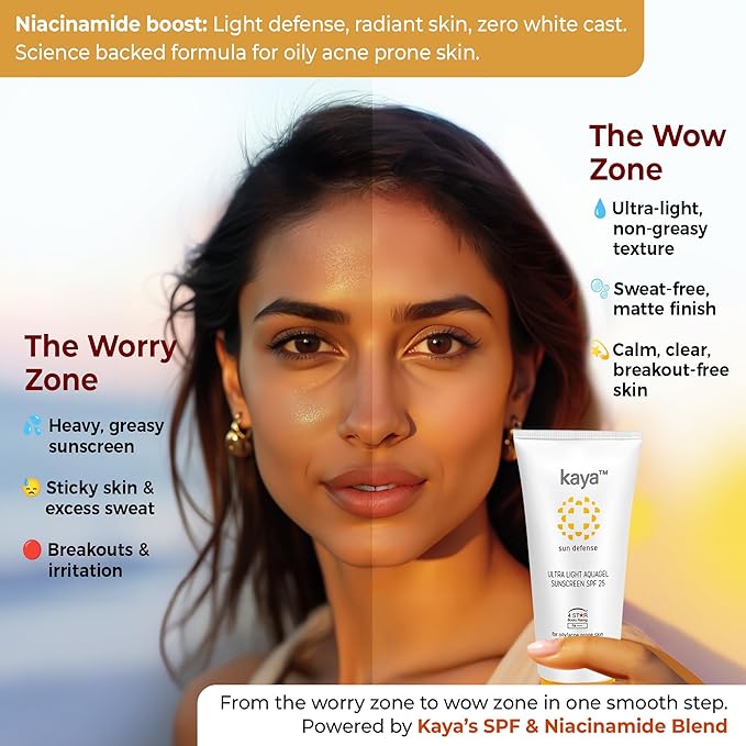 Kaya Skin Clinic SPF 25 Ultra Light Aquagel Sunscreen, 50ml
