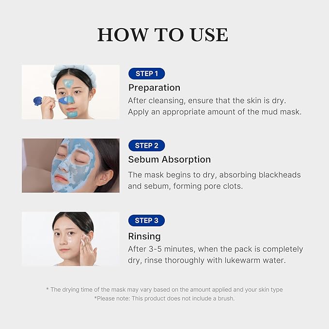 medicube Korean Home-Spa Pore Care Routine: Zero Pore Blackhead Mud Facial Mask and Zero Pore Blackhead Cleansing Oil