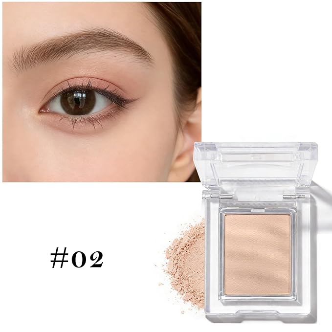Matte Light Pink Brown Single Eye Shadow Palette, Neutral Powde Eye Shadow for Women, Eye Brightener Eye Shadow Primers, Monochrome Natural High Pigment Mini Eyeshadow, sombras para ojos