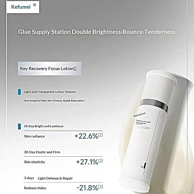 Recombinant Collagen Repairing Essence Lotion and Toner Set, Brightening Moisturizing Skin Care, Redness Relief and Barrier Strengthening
